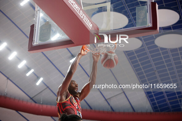 Mfiondo Kabangele of Umana Reyer participates in the Italian LBA basketball championship match between Umana Reyer Venezia and Virtus Segafr...