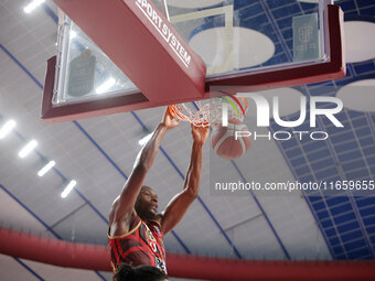 Mfiondo Kabangele of Umana Reyer participates in the Italian LBA basketball championship match between Umana Reyer Venezia and Virtus Segafr...