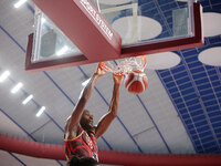 Mfiondo Kabangele of Umana Reyer participates in the Italian LBA basketball championship match between Umana Reyer Venezia and Virtus Segafr...