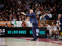 Umana Reyer's head coach Neven Spahija is present during the Italian LBA basketball championship match between Umana Reyer Venezia and Virtu...