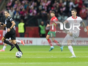 Robert Lewandowski  during UEFA Nations League match Poland vs Portugal in Warsaw Poland on 12 October 2024. (