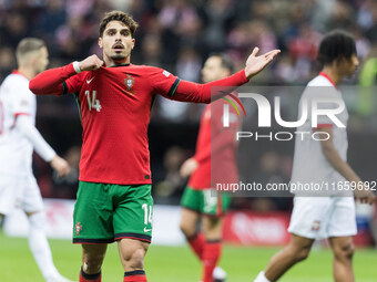 Pedro Neto  during UEFA Nations League match Poland vs Portugal in Warsaw Poland on 12 October 2024. (