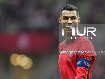 Cristiano Ronaldo  during UEFA Nations League match Poland vs Portugal in Warsaw Poland on 12 October 2024. (