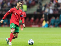 Cristiano Ronaldo  during UEFA Nations League match Poland vs Portugal in Warsaw Poland on 12 October 2024. (