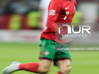 Cristiano Ronaldo  during UEFA Nations League match Poland vs Portugal in Warsaw Poland on 12 October 2024. (