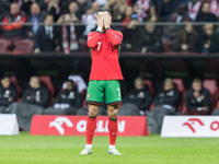 Cristiano Ronaldo  during UEFA Nations League match Poland vs Portugal in Warsaw Poland on 12 October 2024. (