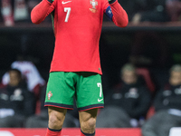 Cristiano Ronaldo  during UEFA Nations League match Poland vs Portugal in Warsaw Poland on 12 October 2024. (