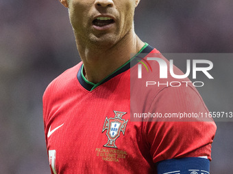 Cristiano Ronaldo  during UEFA Nations League match Poland vs Portugal in Warsaw Poland on 12 October 2024. (