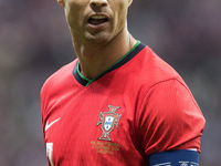 Cristiano Ronaldo  during UEFA Nations League match Poland vs Portugal in Warsaw Poland on 12 October 2024. (