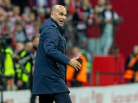 Roberto Martínez reacts during the  UEFA Nations League 2024 League A Group A1 match between Poland and Portugal , at the PGE Narodowy in Wa...