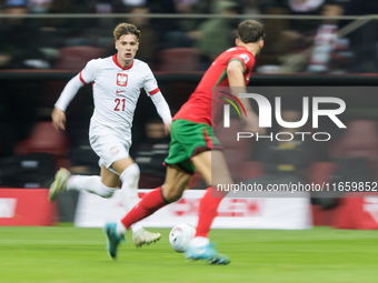 Nicola Zalewski  during UEFA Nations League match Poland vs Portugal in Warsaw Poland on 12 October 2024. (