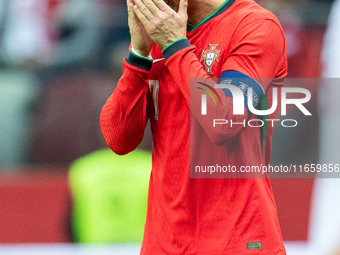 Cristiano Ronaldo is playing  during the  UEFA Nations League 2024 League A Group A1 match between Poland and Portugal , at the PGE Narodowy...