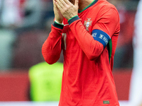 Cristiano Ronaldo is playing  during the  UEFA Nations League 2024 League A Group A1 match between Poland and Portugal , at the PGE Narodowy...