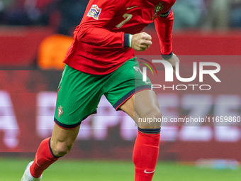 Cristiano Ronaldo is playing  during the  UEFA Nations League 2024 League A Group A1 match between Poland and Portugal , at the PGE Narodowy...