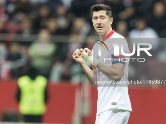 Robert Lewandowski  during UEFA Nations League match Poland vs Portugal in Warsaw Poland on 12 October 2024. (