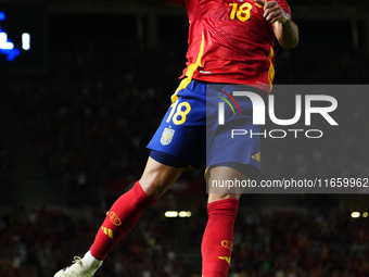 Martin Zubimendi defensive midfield of Spain and Real Sociedad celebrates after scoring his sides first goal during the UEFA Nations League...