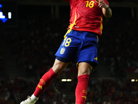 Martin Zubimendi defensive midfield of Spain and Real Sociedad celebrates after scoring his sides first goal during the UEFA Nations League...