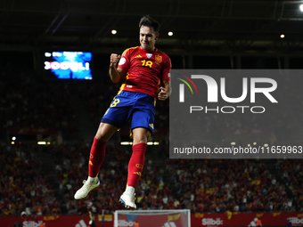 Martin Zubimendi defensive midfield of Spain and Real Sociedad celebrates after scoring his sides first goal during the UEFA Nations League...