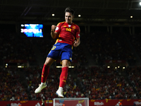 Martin Zubimendi defensive midfield of Spain and Real Sociedad celebrates after scoring his sides first goal during the UEFA Nations League...