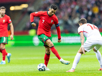 Cristiano Ronaldo is playing  during the  UEFA Nations League 2024 League A Group A1 match between Poland and Portugal , at the PGE Narodowy...