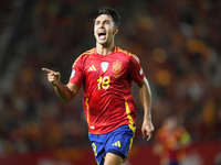 Martin Zubimendi defensive midfield of Spain and Real Sociedad celebrates after scoring his sides first goal during the UEFA Nations League...