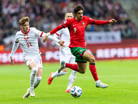 Nicola zalewski, Francisco Trincao are playing during the  UEFA Nations League 2024 League A Group A1 match between Poland and Portugal , at...