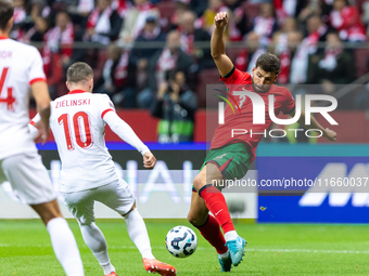 Ruben Dias is playing during the  UEFA Nations League 2024 League A Group A1 match between Poland and Portugal , at the PGE Narodowy in Wars...