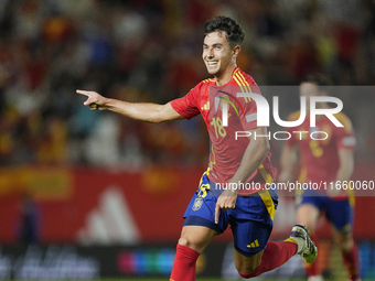 Martin Zubimendi defensive midfield of Spain and Real Sociedad celebrates after scoring his sides first goal during the UEFA Nations League...