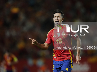 Martin Zubimendi defensive midfield of Spain and Real Sociedad celebrates after scoring his sides first goal during the UEFA Nations League...