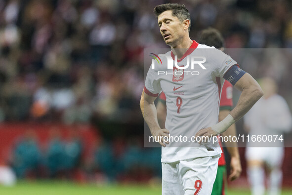 Robert Lewandowski  during UEFA Nations League match Poland vs Portugal in Warsaw Poland on 12 October 2024. 