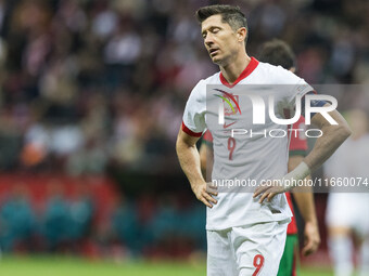 Robert Lewandowski  during UEFA Nations League match Poland vs Portugal in Warsaw Poland on 12 October 2024. (