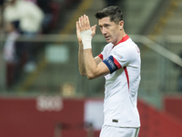 Robert Lewandowski  during UEFA Nations League match Poland vs Portugal in Warsaw Poland on 12 October 2024. (