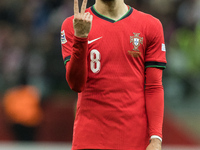 Bruno Fernandes  during UEFA Nations League match Poland vs Portugal in Warsaw Poland on 12 October 2024. (