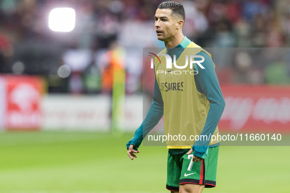 Cristiano Ronaldo  during UEFA Nations League match Poland vs Portugal in Warsaw Poland on 12 October 2024. 