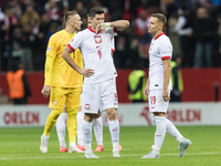 Robert Lewandowski , Przemyslaw Frankowski  during UEFA Nations League match Poland vs Portugal in Warsaw Poland on 12 October 2024. (