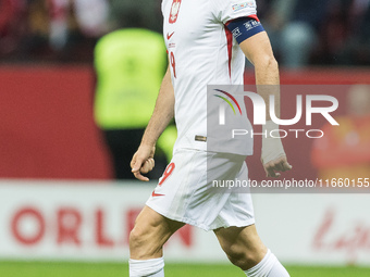 Robert Lewandowski  during UEFA Nations League match Poland vs Portugal in Warsaw Poland on 12 October 2024. (