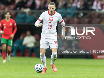 Piotr Zielinski  during UEFA Nations League match Poland vs Portugal in Warsaw Poland on 12 October 2024. (