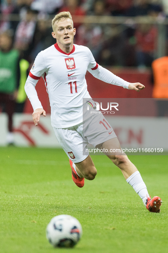 Karol Swiderski  during UEFA Nations League match Poland vs Portugal in Warsaw Poland on 12 October 2024. 