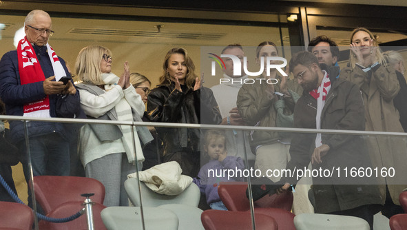 Anna Lewandowska during UEFA Nations League match Poland vs Portugal in Warsaw Poland on 12 October 2024. 