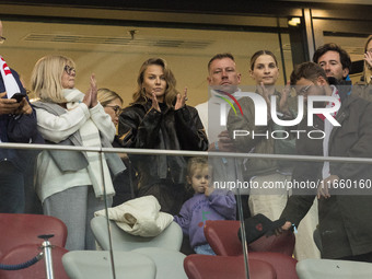 Anna Lewandowska during UEFA Nations League match Poland vs Portugal in Warsaw Poland on 12 October 2024. (