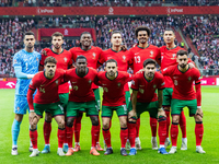 The Portugal national team poses during the UEFA 2024 Nations League Group A1 match between Poland and Portugal at the PGE Narodowe in Warsa...