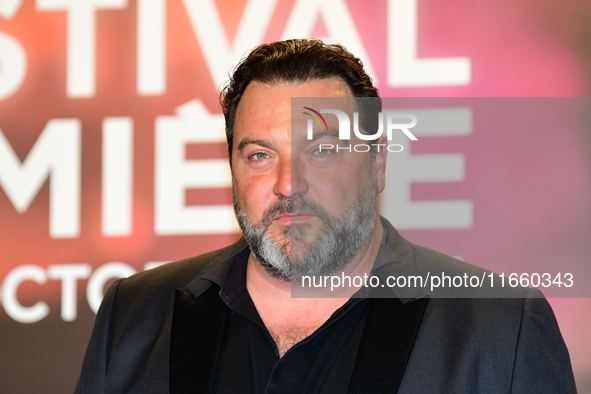 Portrait of actor Denis Menochet at the opening night of the Lumiere festival in Lyon, France, on October 12, 2024. 