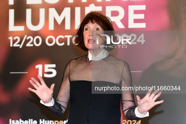 Portrait of actress Sabine Azema at the opening night of the Lumiere festival in Lyon, France, on October 12, 2024. 