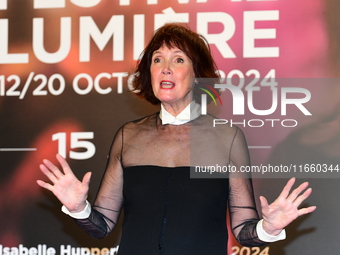 Portrait of actress Sabine Azema at the opening night of the Lumiere festival in Lyon, France, on October 12, 2024. (