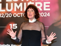 Portrait of actress Sabine Azema at the opening night of the Lumiere festival in Lyon, France, on October 12, 2024. (