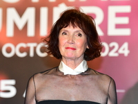 Portrait of actress Sabine Azema at the opening night of the Lumiere festival in Lyon, France, on October 12, 2024. (