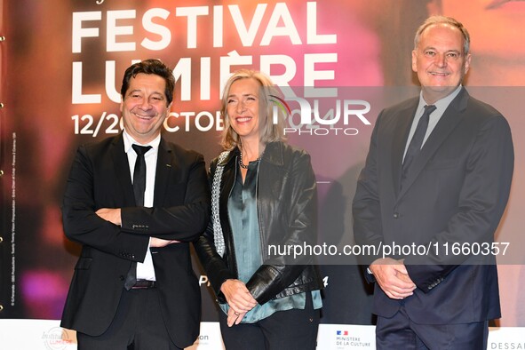 Portrait of Laurent Gerra and Christian Carrion at the opening night of the Lumiere festival in Lyon, France, on October 12, 2024. 