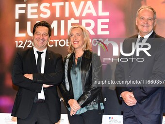 Portrait of Laurent Gerra and Christian Carrion at the opening night of the Lumiere festival in Lyon, France, on October 12, 2024. (