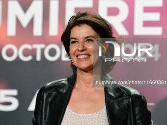 Portrait of Irene Jacob at the opening night of the Lumiere festival in Lyon, France, on October 12, 2024. (