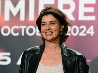 Portrait of Irene Jacob at the opening night of the Lumiere festival in Lyon, France, on October 12, 2024. (